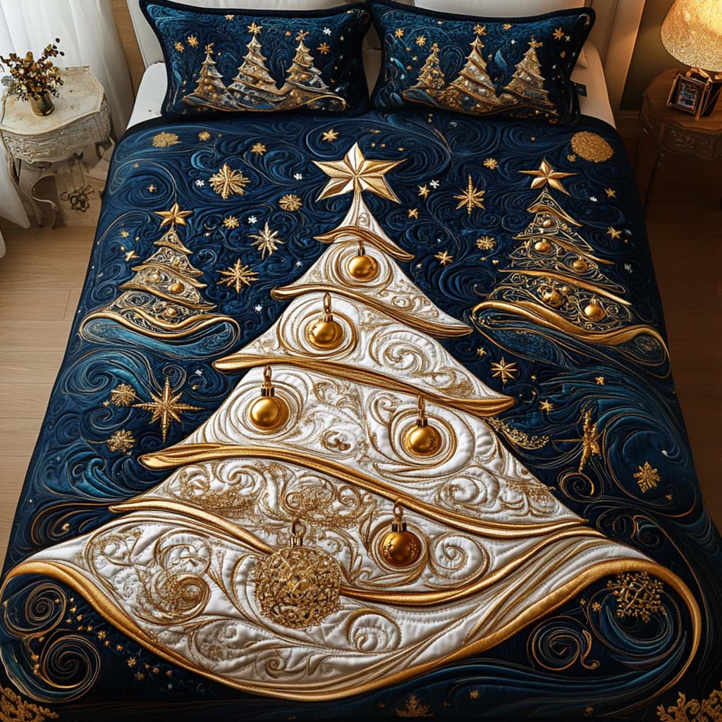 Celestial Winter Glow 3-Piece Quilted Bedding Set - Single (59" x 70")