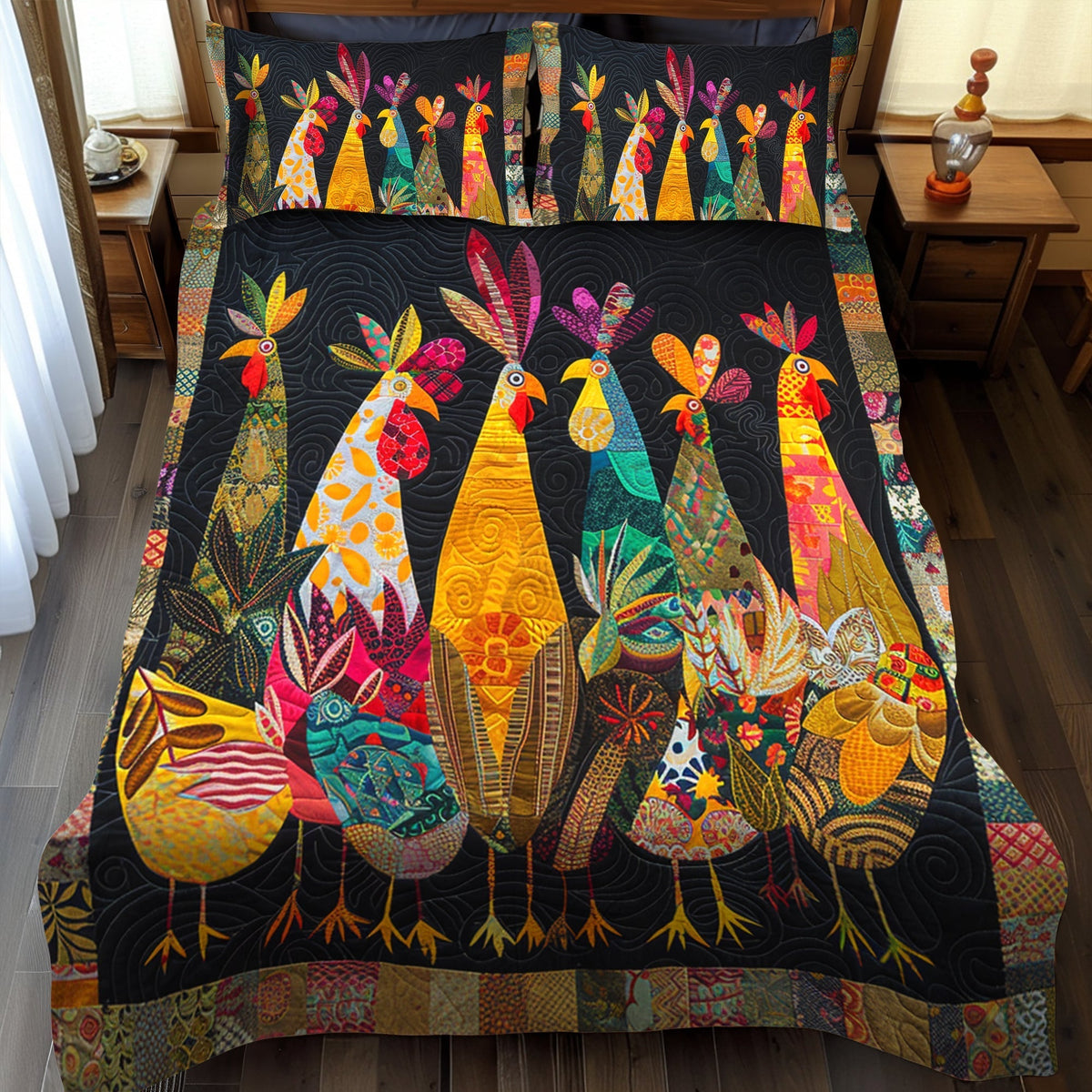Single (59'' x 70'') /Farmyard Friends 3-Piece Quilted Bedding Set