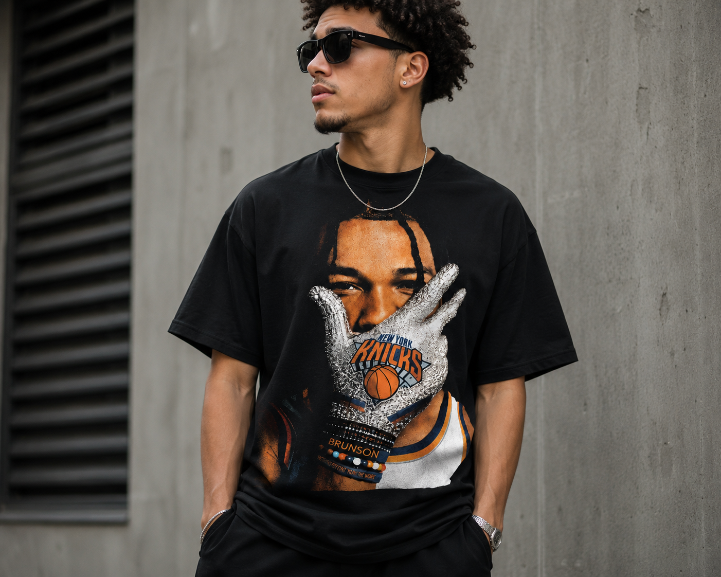 Jalen Brunson 2026 Iceman Burner on the Town signature shirt - Pepper, L - t-shirt