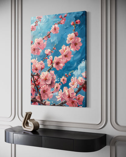 Cherry Blossom Sakura Branch Framed Canvas Wall Art