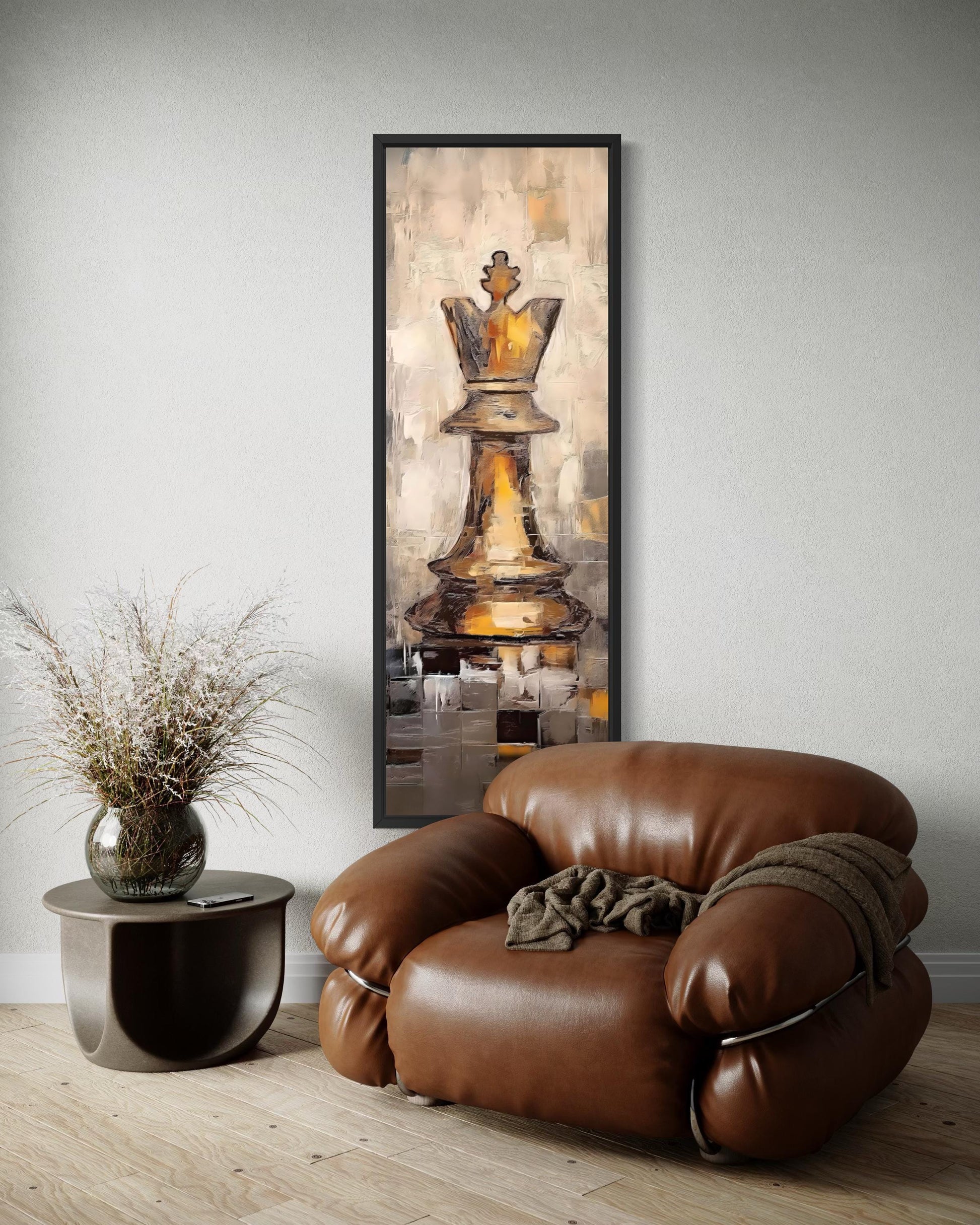 Chess King Tall Narrow Canvas Wall Art