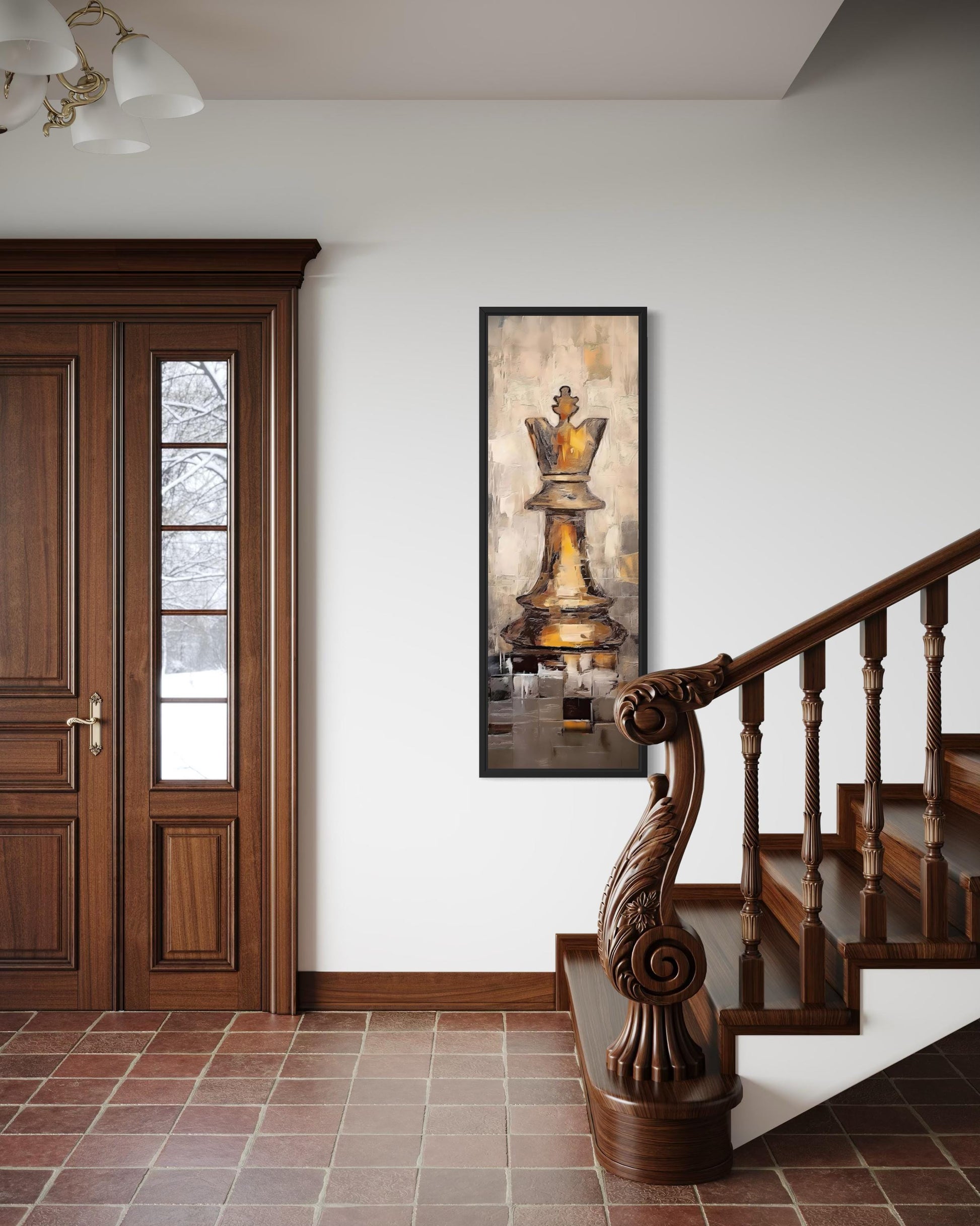 Chess King Tall Narrow Canvas Wall Art