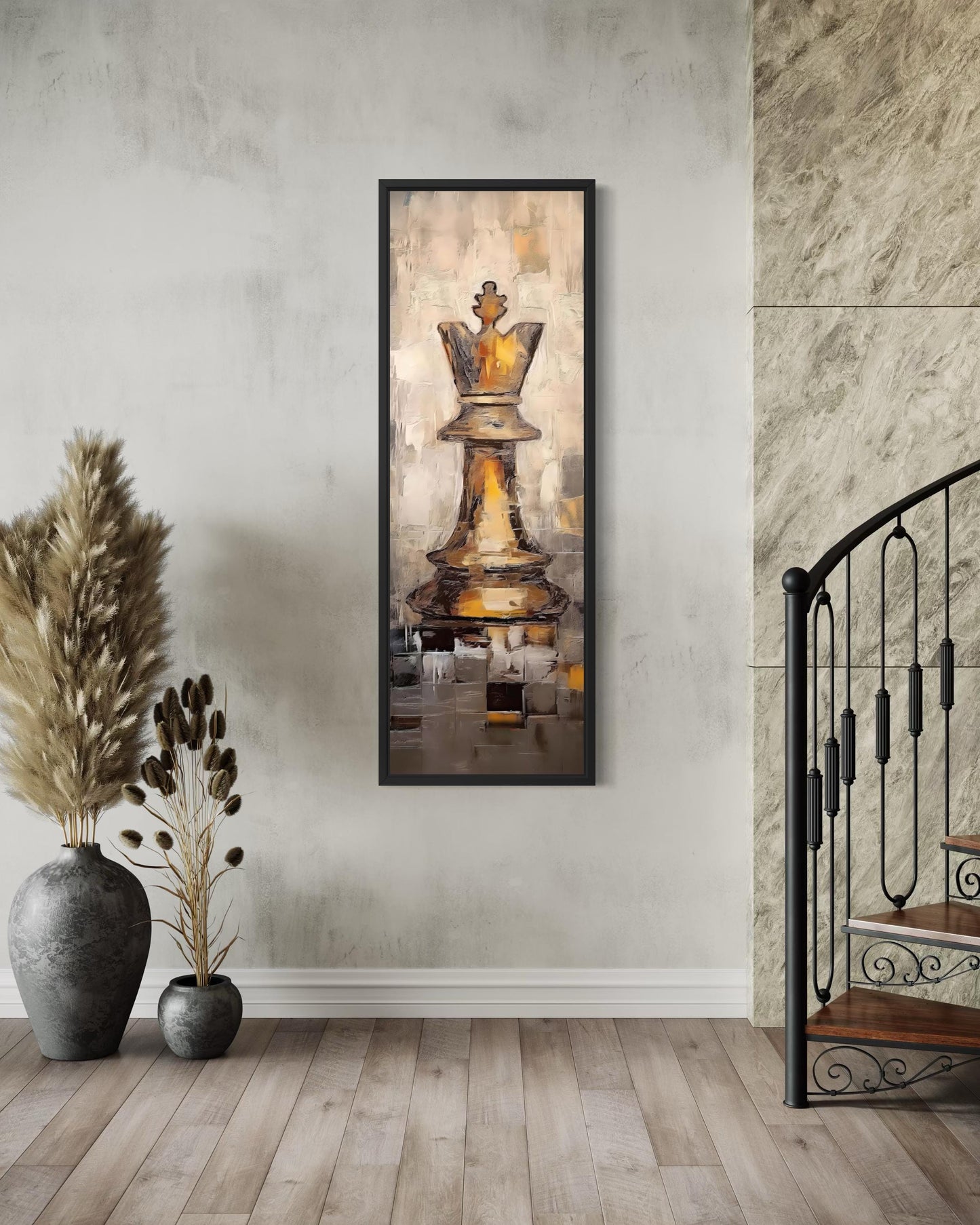 Chess King Tall Narrow Canvas Wall Art