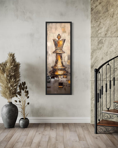 Chess King Tall Narrow Canvas Wall Art