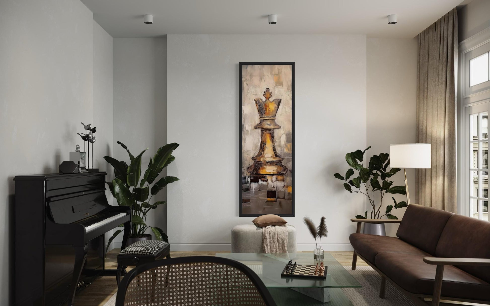 Chess King Tall Narrow Canvas Wall Art