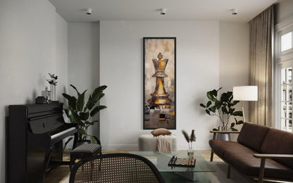 Chess King Tall Narrow Canvas Wall Art