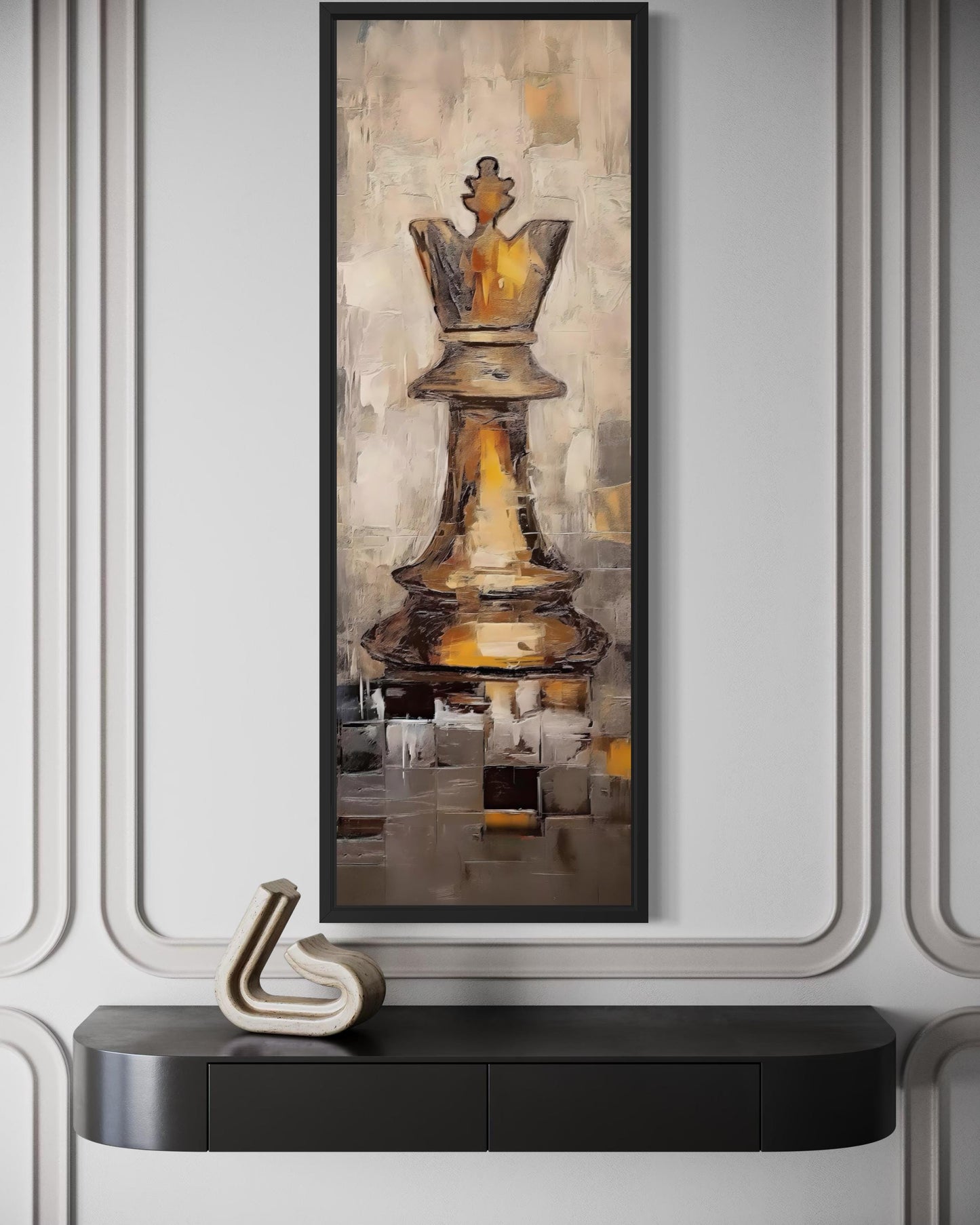Chess King Tall Narrow Canvas Wall Art