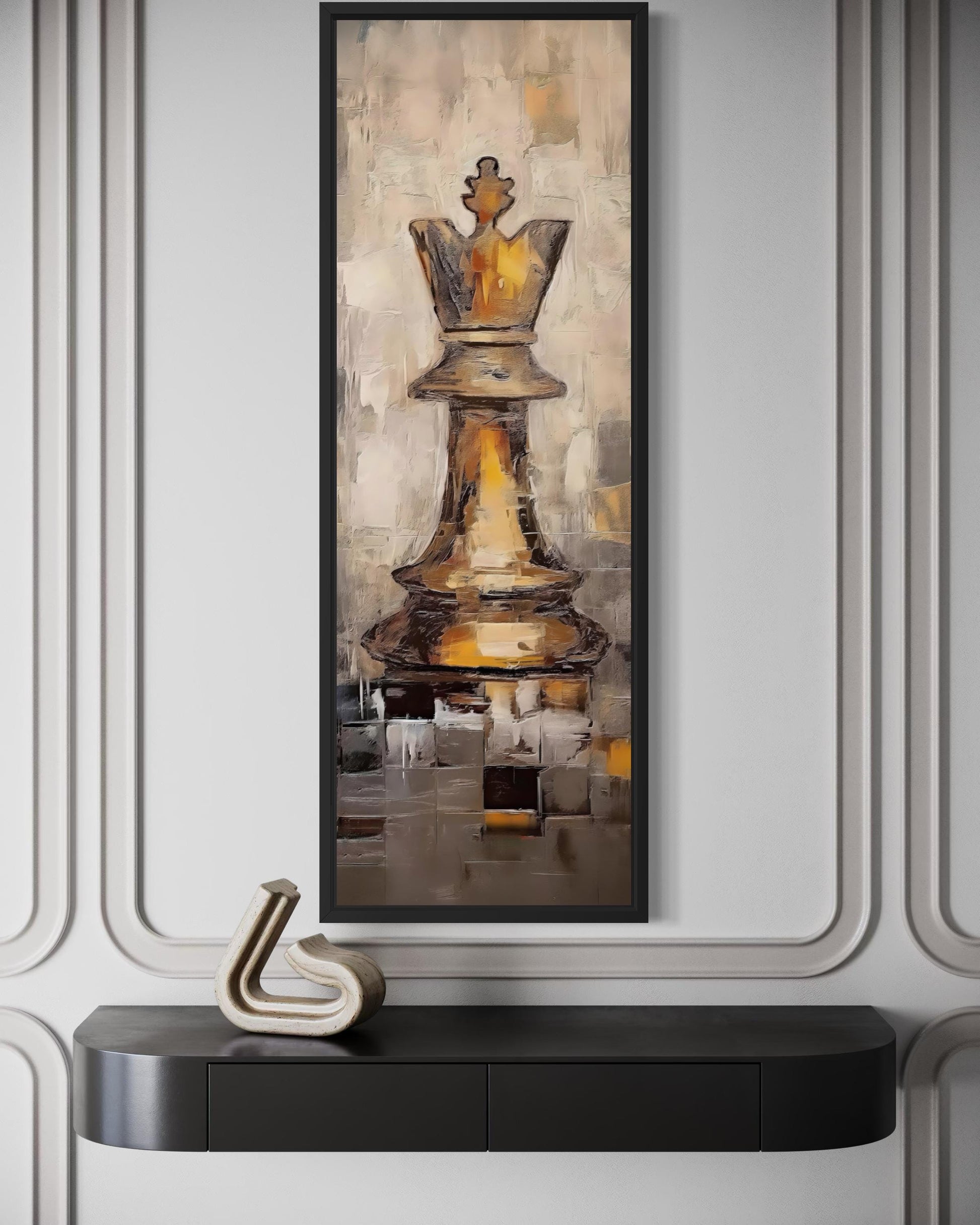 Chess King Tall Narrow Canvas Wall Art