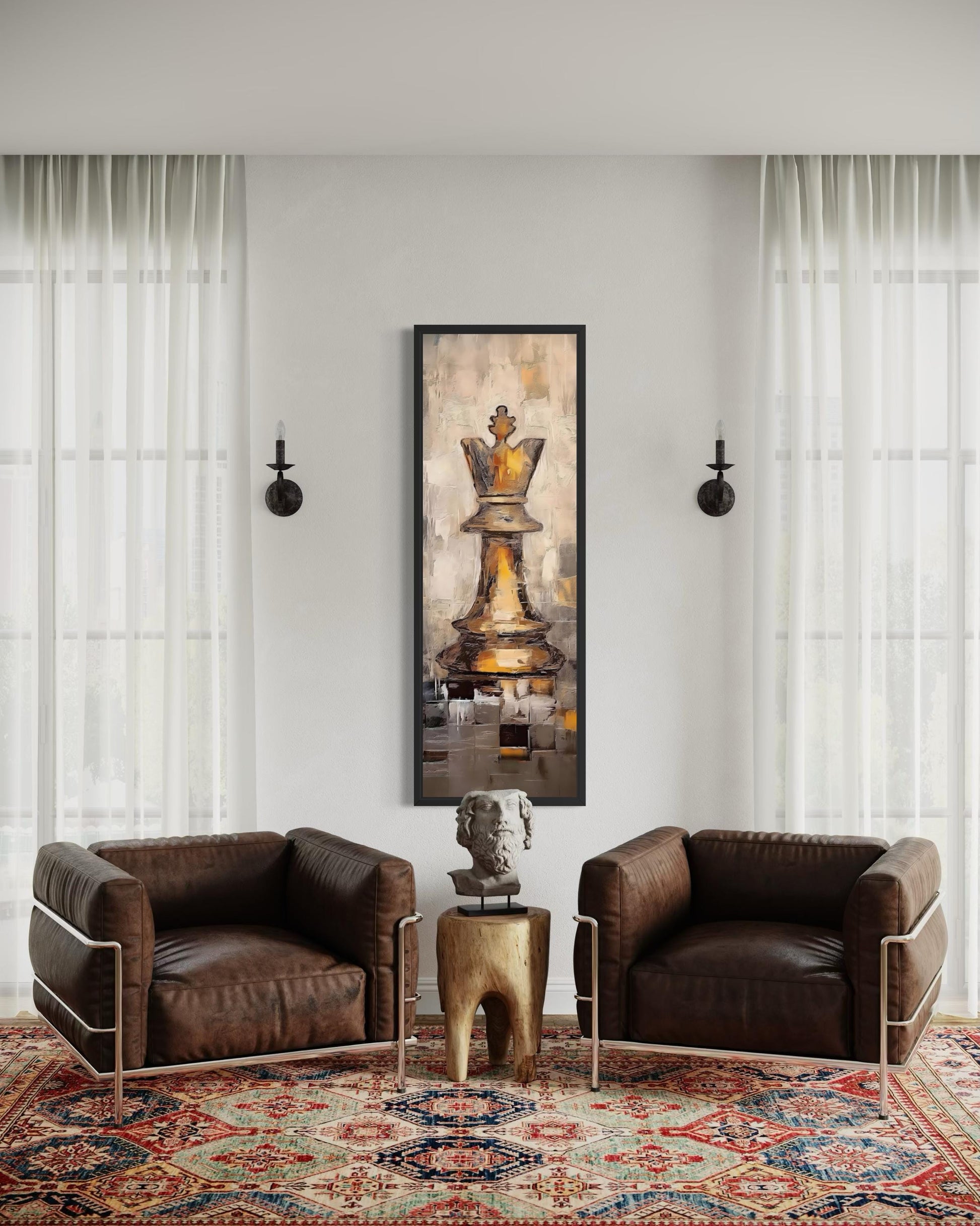 Chess King Tall Narrow Canvas Wall Art