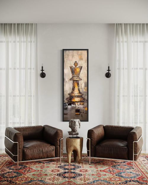 Chess King Tall Narrow Canvas Wall Art
