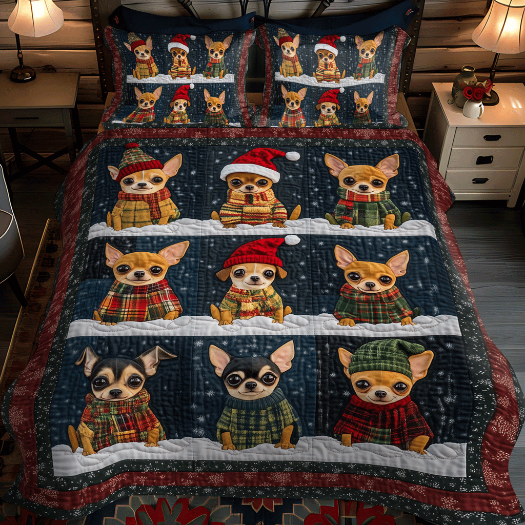 Chi Holiday Spirit 3-Piece Quilted Bedding Set - Single (59" x 70")