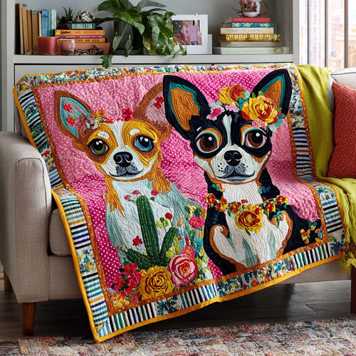 Chihuahua Sweet Quilted Blanket - Baby (30" x 40") - Pack 1