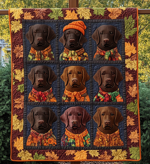 Chocolate Embrace Quilted Blanket - Throw (55" x 60")
