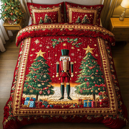 Christmas Sentinel 3-Piece Quilted Bedding Set - Single (59" x 70")