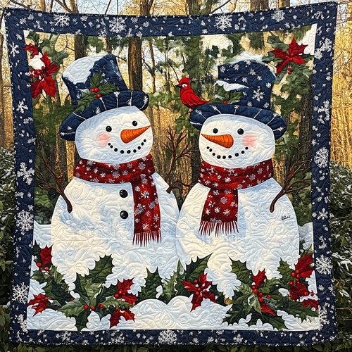Christmas Spirit Quilted Blanket - Throw (55" x 60")