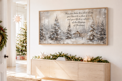Farmhouse Christmas Eve Sign – Rustic Christmas Wall Art for Cozy Holiday Decor