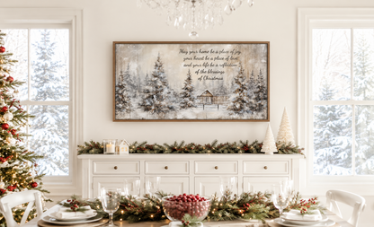 Farmhouse Christmas Eve Sign – Rustic Christmas Wall Art for Cozy Holiday Decor