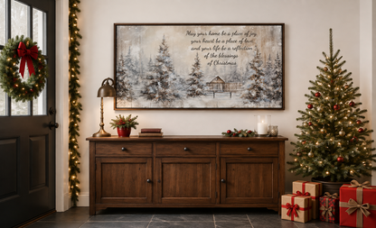 Farmhouse Christmas Eve Sign – Rustic Christmas Wall Art for Cozy Holiday Decor