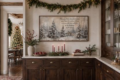 Farmhouse Christmas Eve Sign – Rustic Christmas Wall Art for Cozy Holiday Decor
