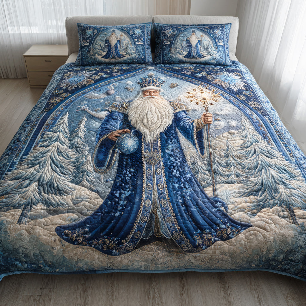 Classic North Santa 3-Piece Quilted Bedding Set - Single (59" x 70")
