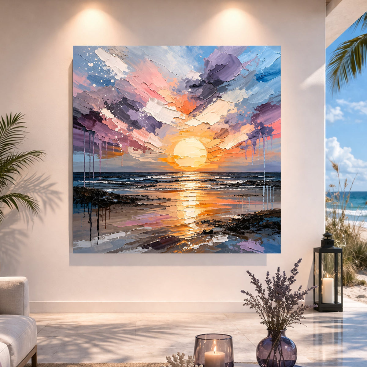 Abstract Coastal Sunset