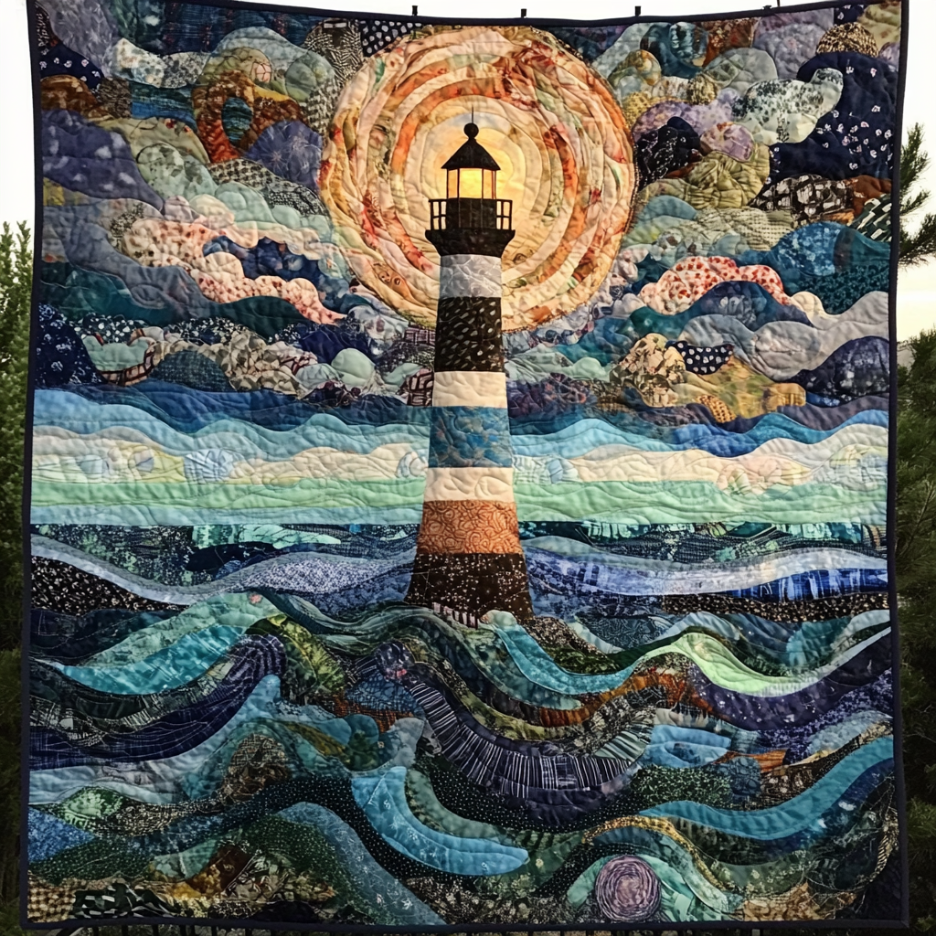 Coastal Beacon Quilted Blanket - Throw (55" x 60")