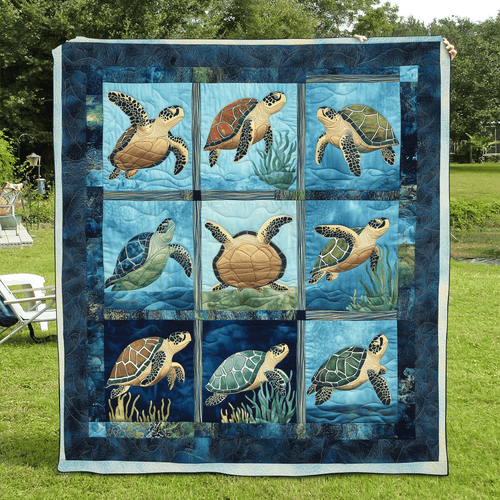 Coastal Bliss Quilted Blanket - Throw (55" x 60")
