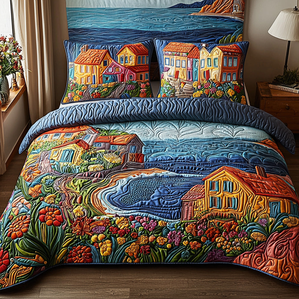 Coastal Charm 3-Piece Quilted Bedding Set - Single (59" x 70")
