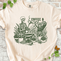 Coffee & Plants Skeleton T-shirt