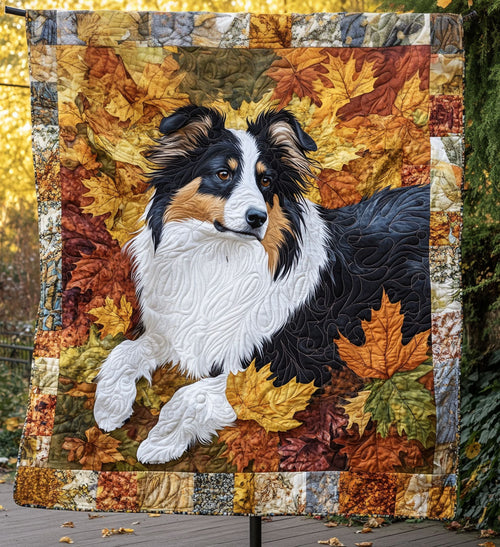 Collie Dreams Quilted Blanket - Throw (55" x 60")