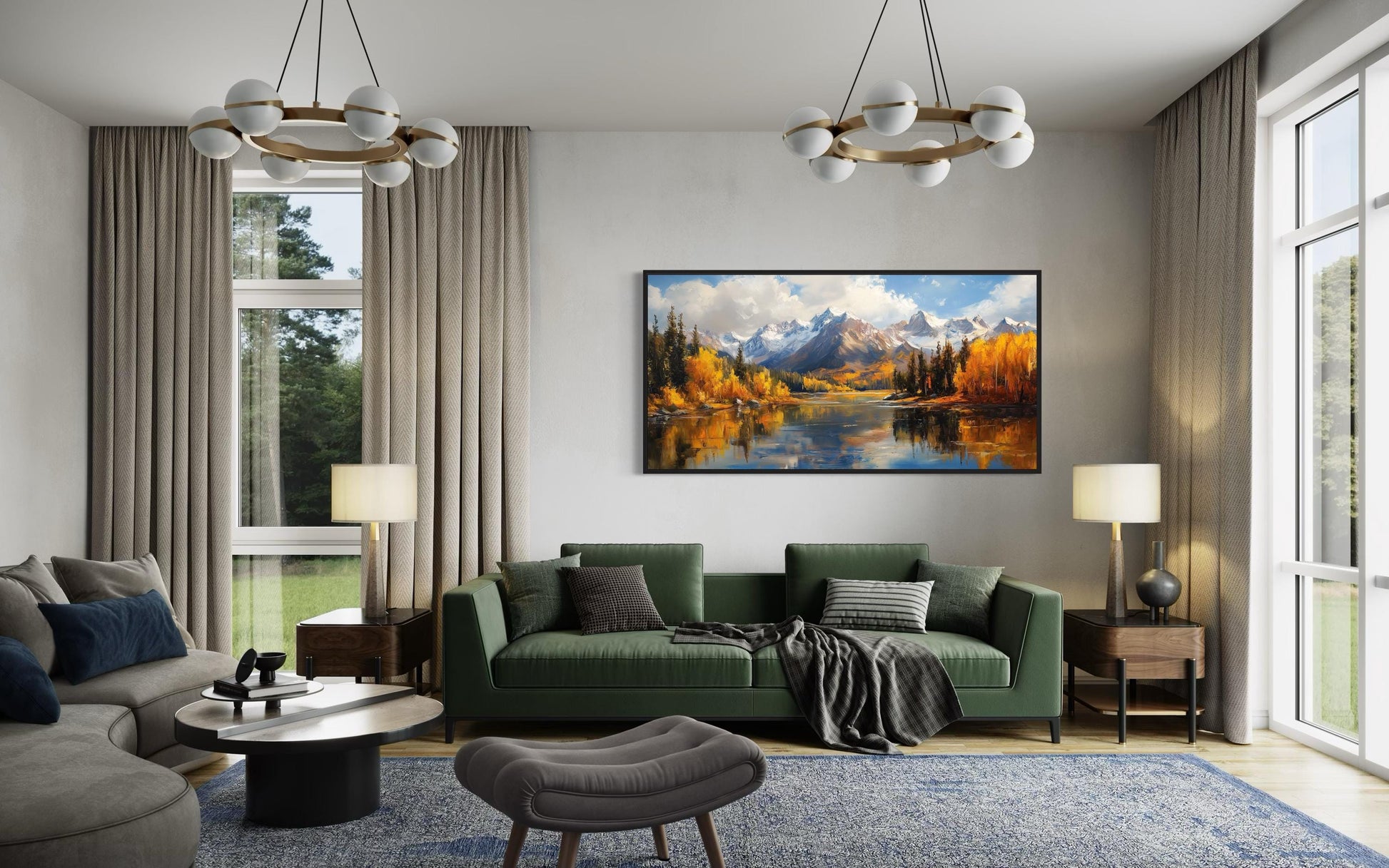 Colorado Rocky Mountains In Autumn Framed Canvas Wall Art