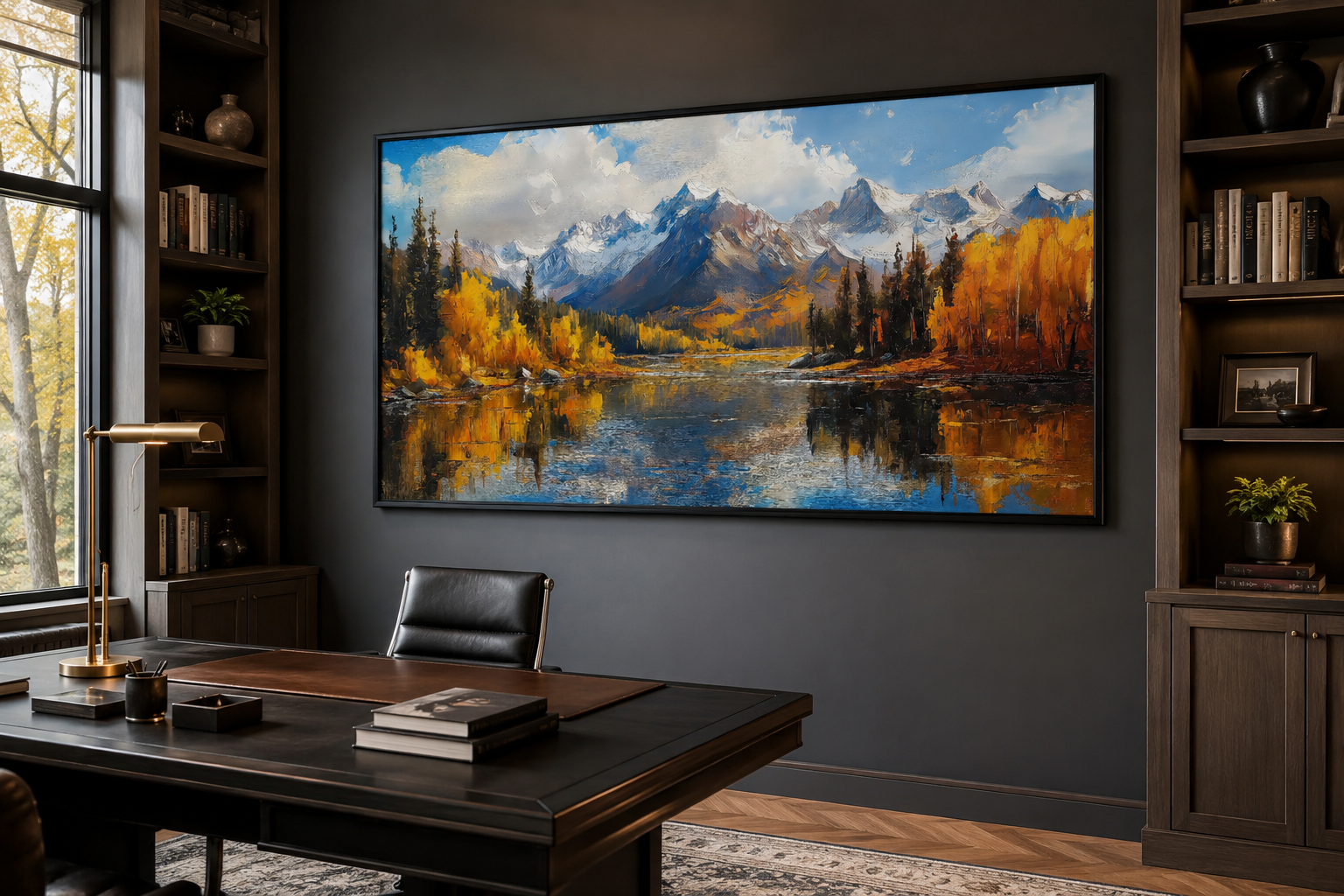 Colorado Rocky Mountains In Autumn Framed Canvas Wall Art
