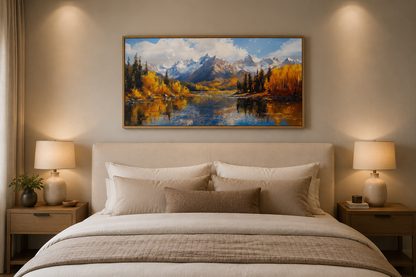 Colorado Rocky Mountains In Autumn Framed Canvas Wall Art