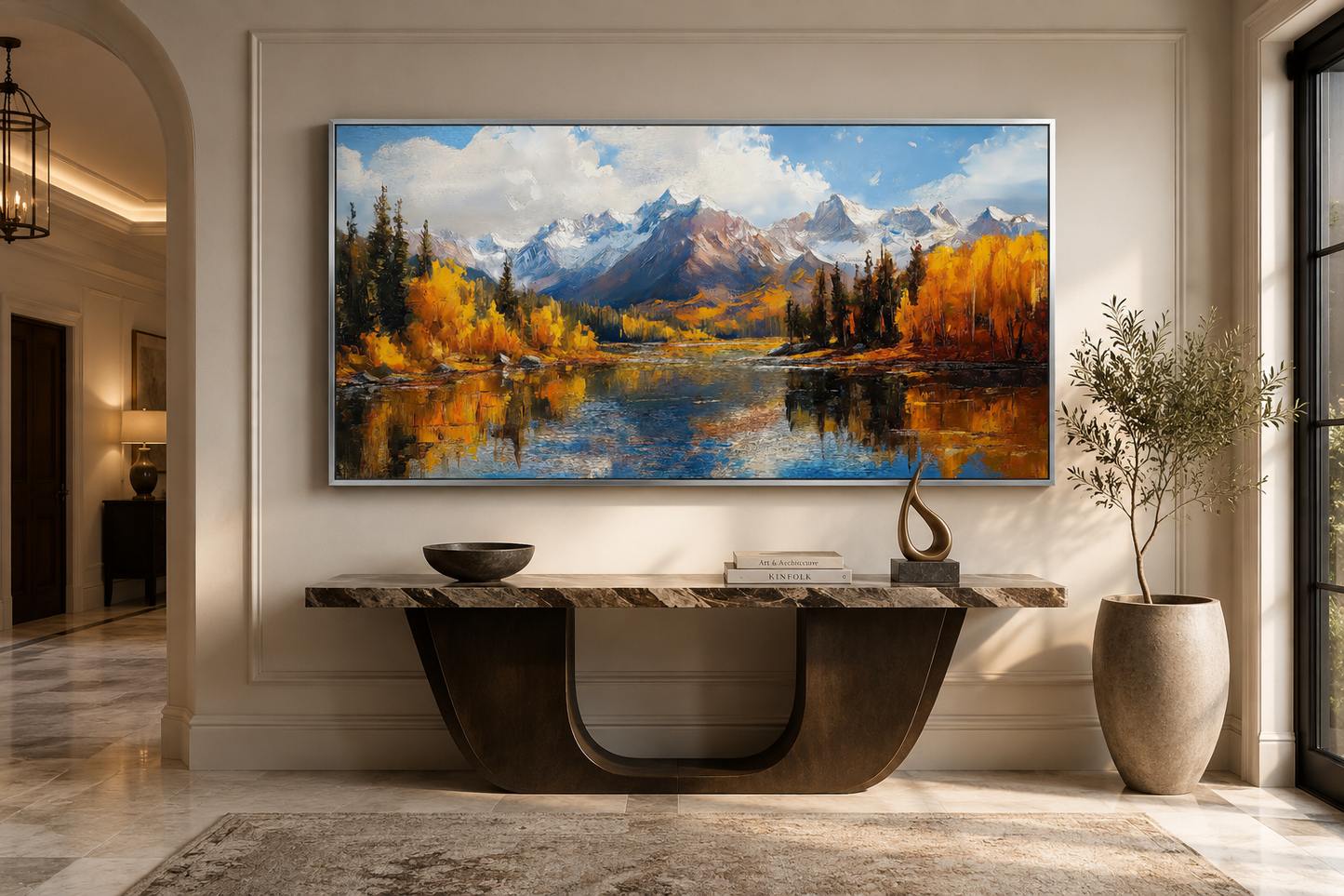 Colorado Rocky Mountains In Autumn Framed Canvas Wall Art