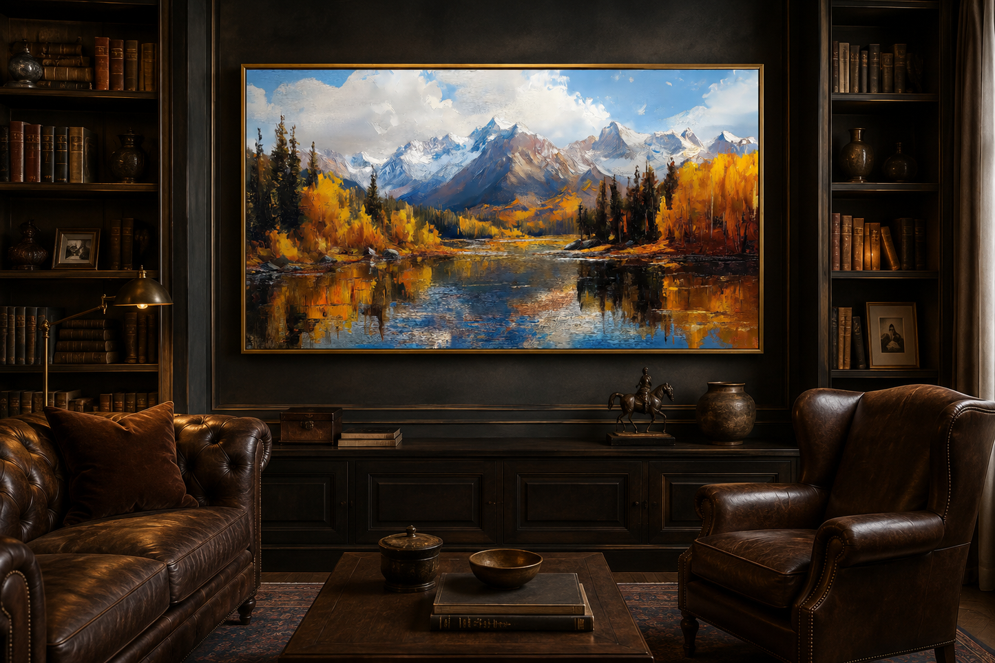 Colorado Rocky Mountains In Autumn Framed Canvas Wall Art
