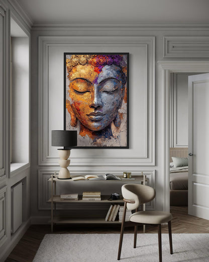 Colorful Buddha Portrait Wall Art
