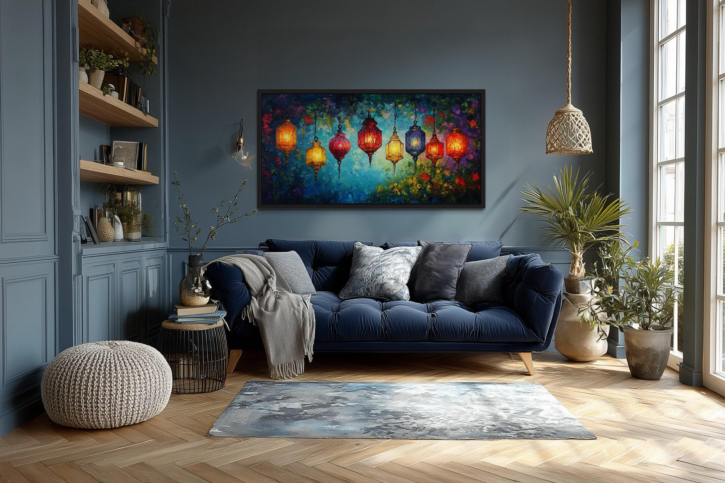 Colorful Lanterns Canvas Wall Art For Dining Room Or Living Room Decor