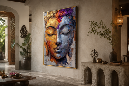 Colorful Buddha Portrait Wall Art