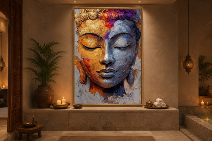 Colorful Buddha Portrait Wall Art