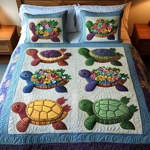 Colorful Stroll 3-Piece Quilted Bedding Set - Single (59" x 70")
