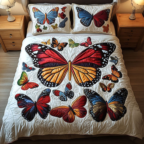 Colorful Whispers 3-Piece Quilted Bedding Set - Single (59" x 70")