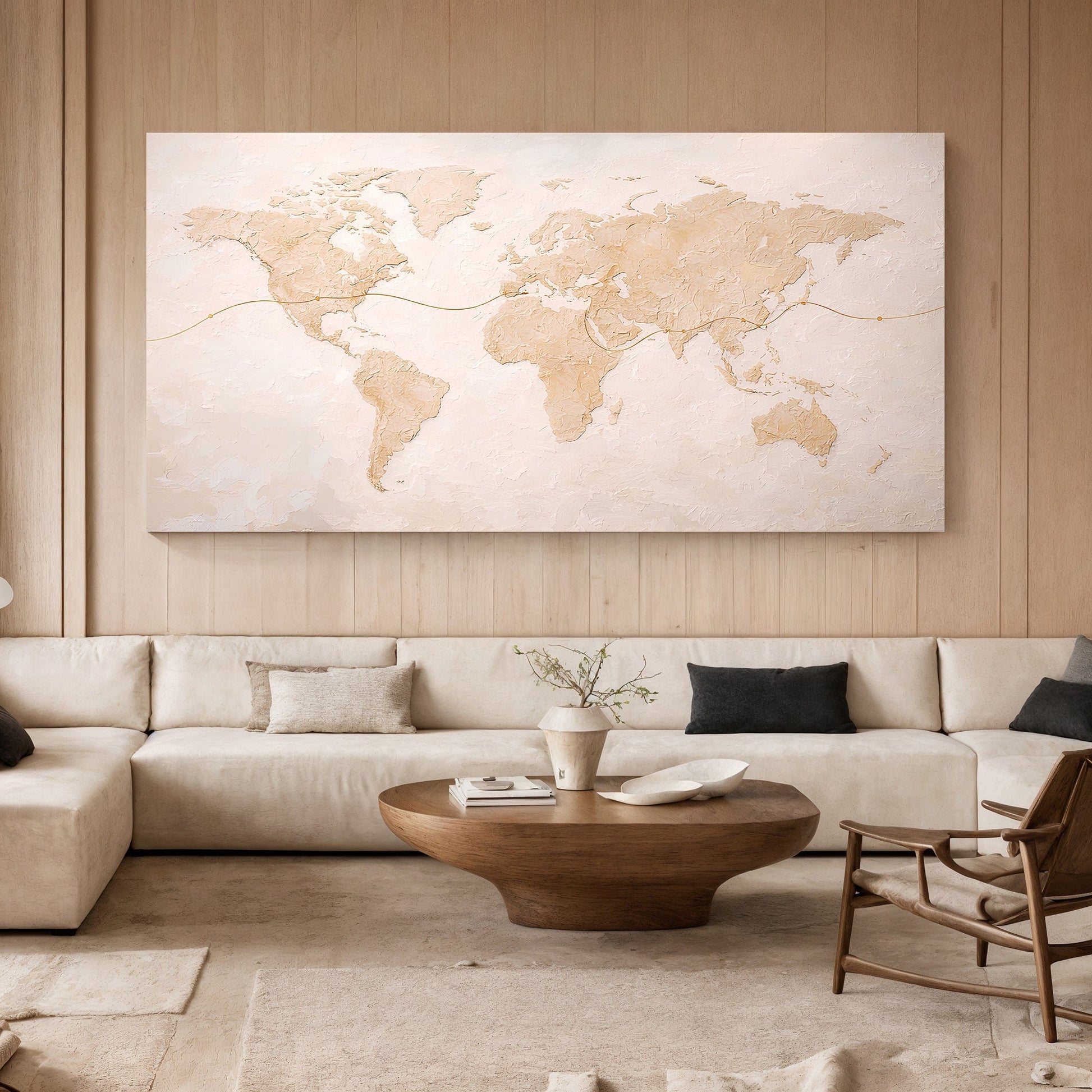 Abstract Map — Neutral Tonal Continents