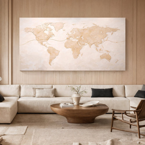 Abstract Map — Neutral Tonal Continents