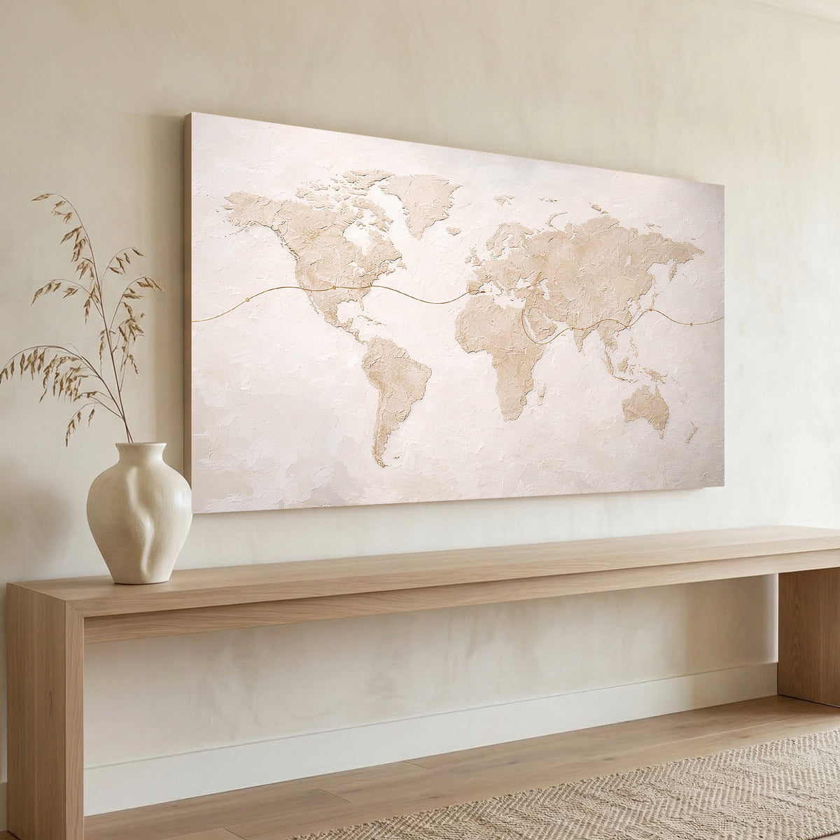 Abstract Map — Neutral Tonal Continents