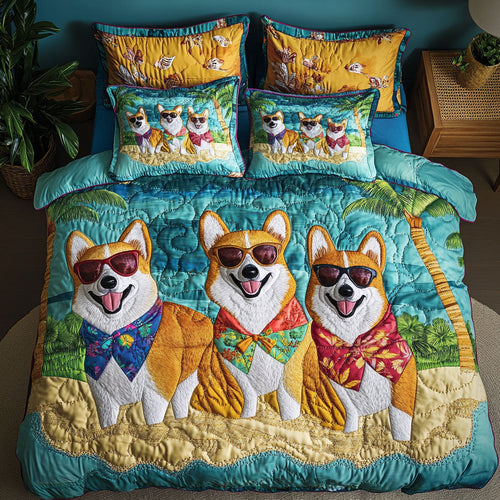 Cool Pup Crew 3-Piece Quilted Bedding Set - Single (59" x 70")