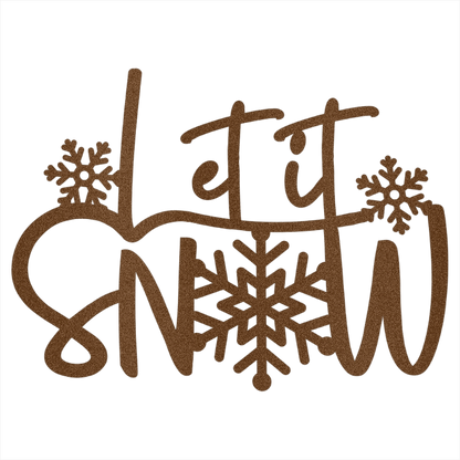 Let It Snow Steel Wall Decor