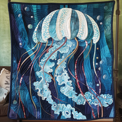 Coral Dance Quilted Blanket - Throw (55" x 60")