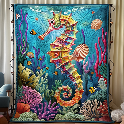 Coral Kingdom Quilted Blanket - Throw (55" x 60")