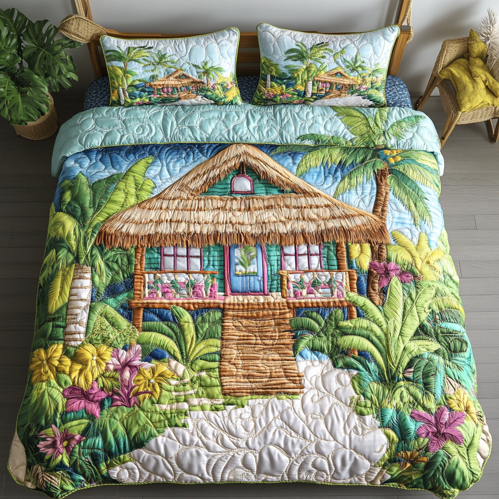 Coral Coast 3-Piece Quilted Bedding Set - Single (59" x 70")