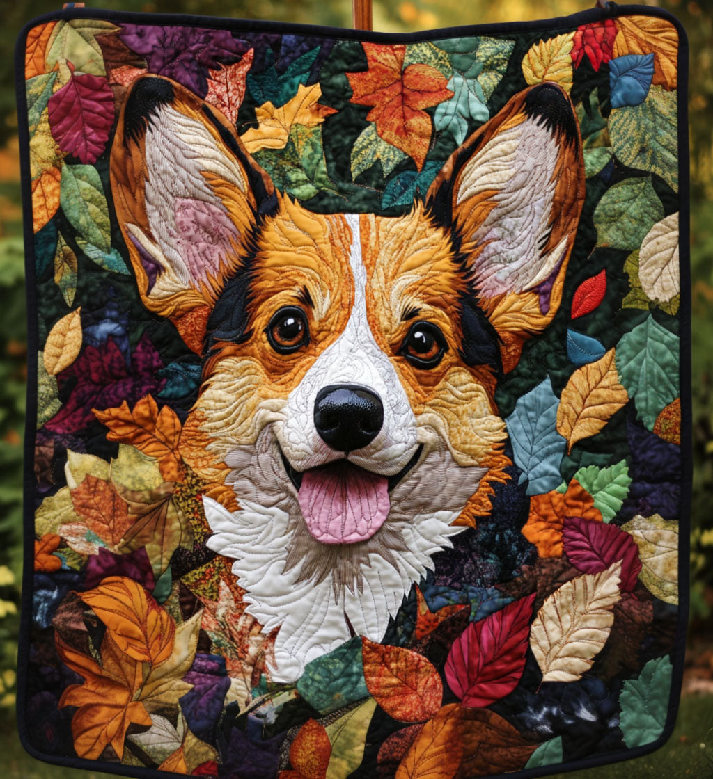 Corgi Charm Quilted Blanket - Throw (55" x 60")
